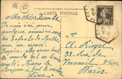 Ak Oberbronn Elsass Bas Rhin, Straßenpartie