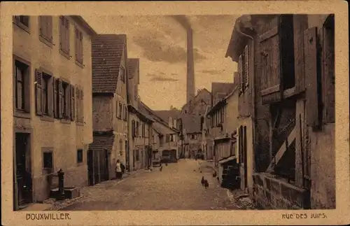 Postkarte Bouxwiller Buchsweiler Elsass Bas Rhin, Rue des Juifs