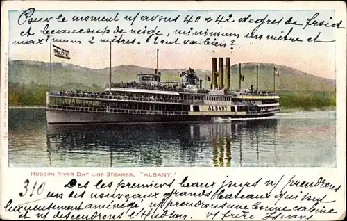 Ak Hudson River Day Line Steamer Albany