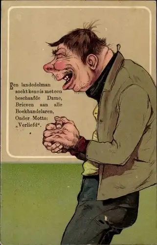 Präge Ak Verliebt, Landedelmann