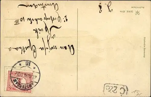 Präge Litho Junger Herr sucht Dame aus gutem Hause