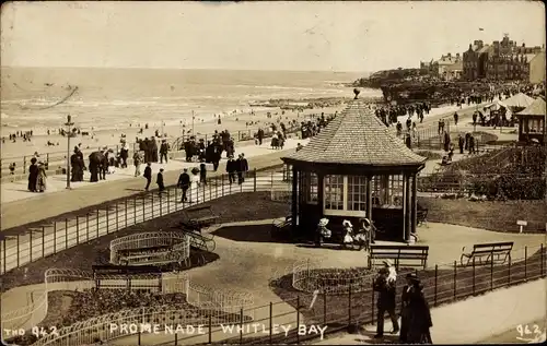 Ak Whitley Bay North East, Promenade, Pavillon