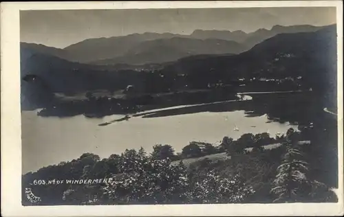 Ak Windermere Cumbria England, Panorama