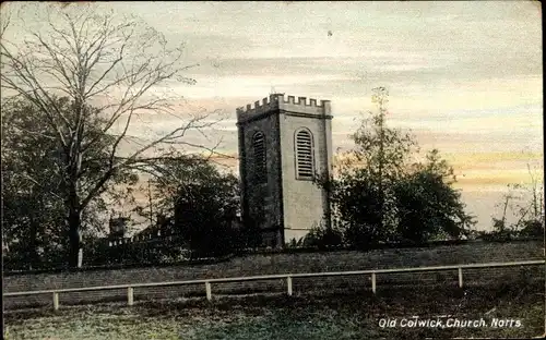 Ak Colwick Nottinghamshire England, Old Colwick Church