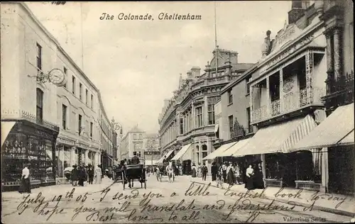 Ak Cheltenham Gloucestershire England, Kolonade