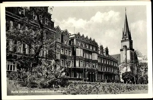 Ak Halle an der Saale, St. Elisabeth Krankenhaus, Kirche