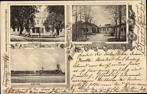 Ak Bad Sülze in Mecklenburg, Kurhaus, Bethesda, Saline