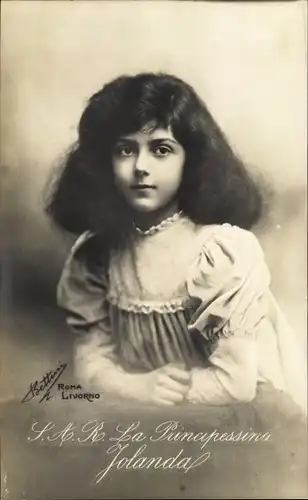 Ak Prinzessin Jolanda von Italien, Portrait