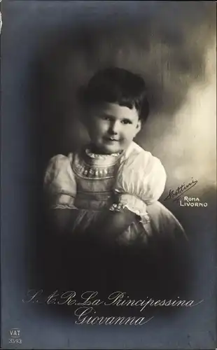 Ak Prinzessin Giovanna von Italien, Kinderportrait