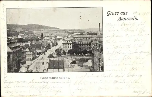 Ak Bayreuth in Oberfranken, Gesamtansicht