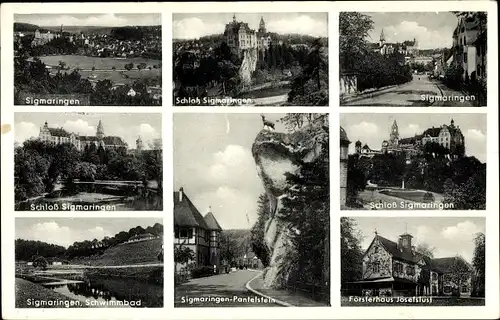 Ak Sigmaringen an der Donau Baden Württemberg, Schloss, Försterhaus Josefslust