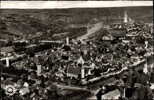 Ak Ochsenfurt am Main Unterfranken, Luftbild vom Ort