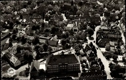 Ak Selb im Fichtelgebirge Oberfranken, Luftbild der Stadt