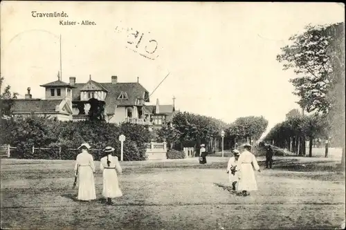 Ak Ostseebad Travemünde Lübeck, Kaiser-Allee