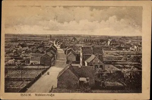 Ak Issum am Niederrhein, Mühlenstraße, Luftbild