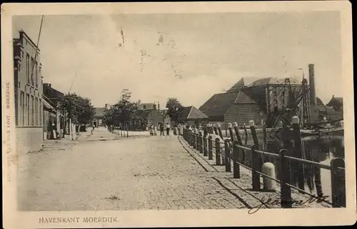 Ak Moerdijk Nordbrabant Niederlande, Havenkant