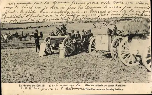 Ak Französische Armee, Geschütze, I WK