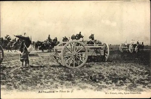 Ak Französische Armee, Artillerie, Geschütz