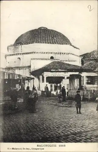 Ak Thessaloniki Griechenland, Straßenpartie 1916