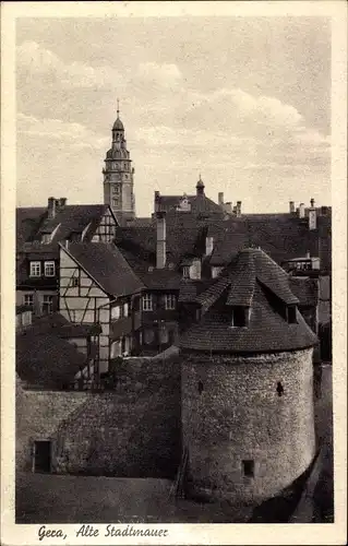 Ak Gera in Thüringen, Alte Stadtmauer