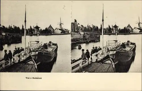 Stereo Ak Buiksloot Amsterdam, Hafen, Windmühle