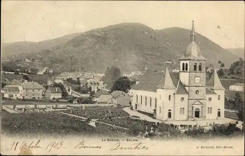 Ak La Bresse Vogesen, Panorama, Kirche