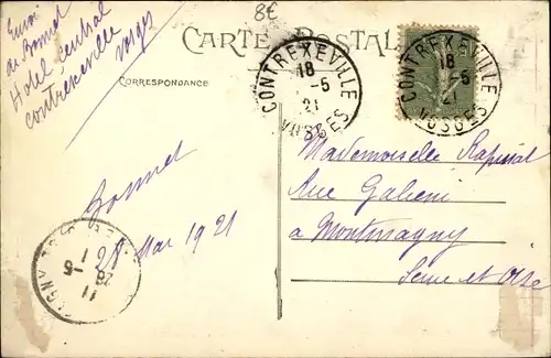 Ak Contrexéville Lorraine Vosges, Moulin de la Forge sur le Vair, Côte de Chatillon