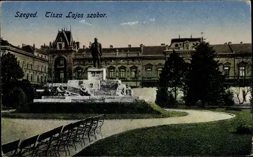 Ak Szeged Segedin Ungarn, Tisza Lajos szobor