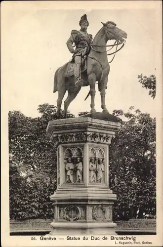 Ak Genf Genf Schweiz, Denkmal des Herzoges von Brunschwig 