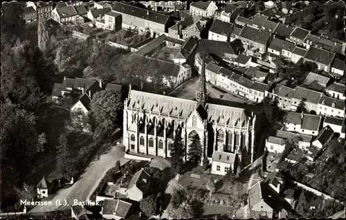 Ak Meerssen Limburg Niederlande, Luftbild der Basilika