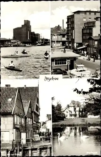 Ak Itzehoe in Holstein, Stadtpark, Suder Hafen, Dithmarscher Platz, An der Stör