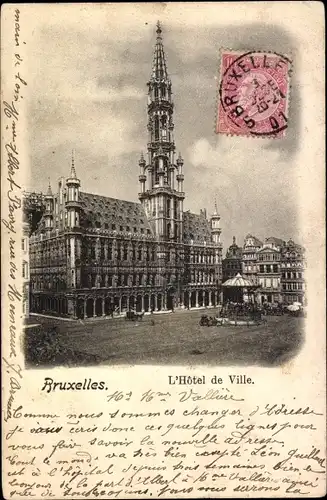 Ak Bruxelles Brüssel, Rathaus