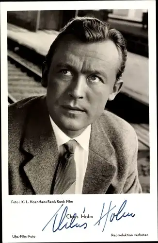 Ak Schauspieler Claus Holm, Portrait, UFA Film, Autogramm