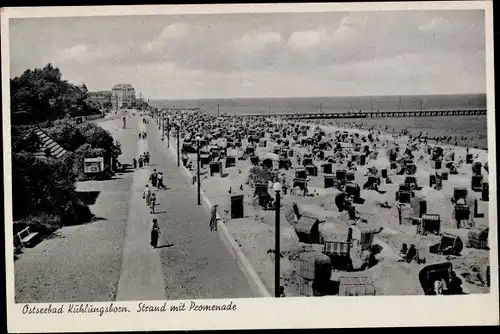 Ak Ostseebad Kühlungsborn, Strand, Promenade