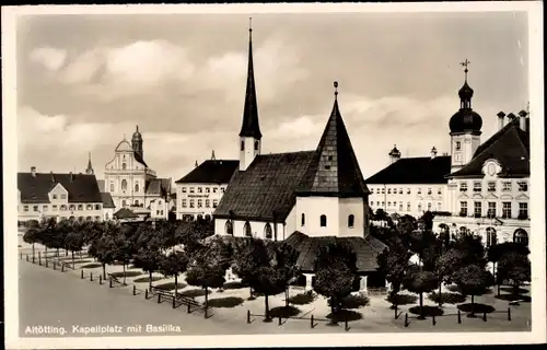 Ak Altötting in Oberbayern, Kapellplatz, Basilika