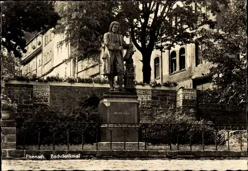 Ak Lutherstadt Eisenach in Thüringen, Bachdenkmal