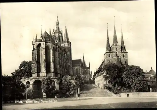 Ak Erfurt in Thüringen, Dom und Severikirche