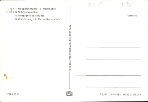 Ak Eisenberg in Thüringen, Naupoldsmühle, Walkmühle, Schössersmühle, Amtsschreibersmühle