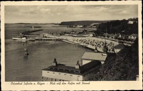 Ak Sassnitz auf Rügen, Hafen und Strand