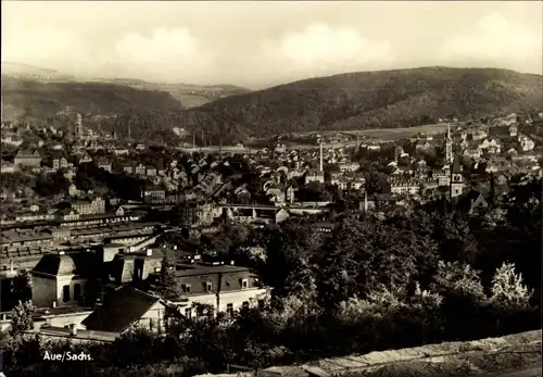 Ak Aue im Erzgebirge Sachsen, Gesamtansicht