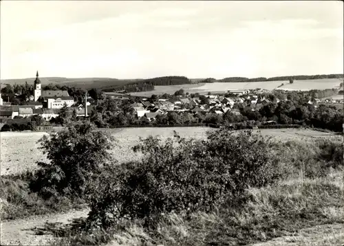 Ak Tanna in Thüringen, Ortsansicht mit Kirche