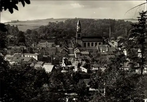 Ak Elsterberg im Vogtland, Ortsansicht mit Kirche