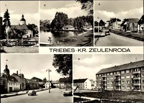 Ak Triebes in Thüringen, An der Zeulenrodaer Straße, Sommerbad, Ernst-Thälmann-Straße