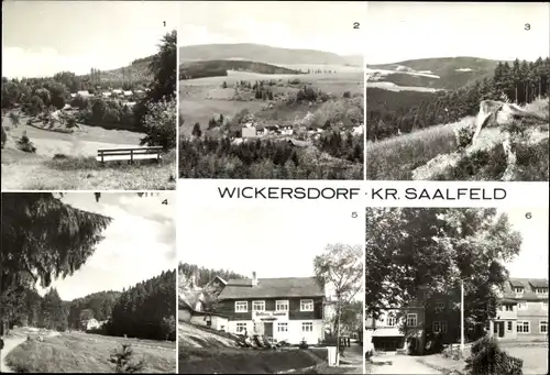 Ak Wickersdorf Saalfelder Höhe Saalfeld an der Saale Thüringen, Teilansichten, Blick nach Meura