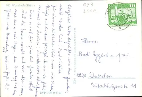 Ak Wurzbach in Thüringen, Wappen, Panorama, Teilansicht