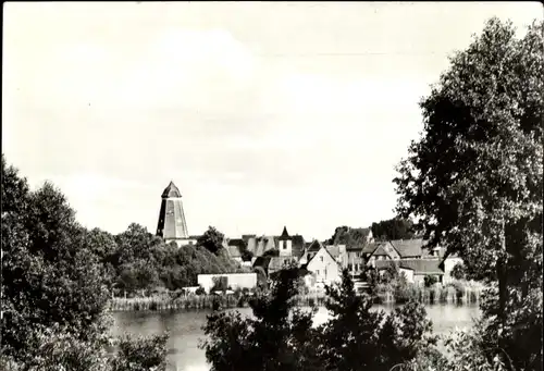 Ak Röbel an der Müritz, Am Mönchteich