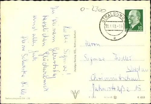 Ak Stralsund in Vorpommern, Hafen