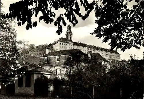 Ak Rudolstadt in Thüringen, Heidecksburg mit Treffhaus von Goethe und Schiller