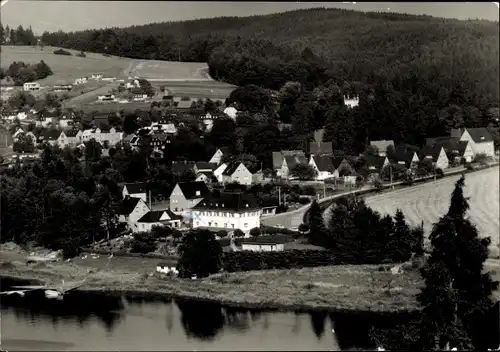 Ak Saaldorf Bad Lobenstein in Thüringen, Am Stausee der Bleiloch Saaletalsperre, Ort