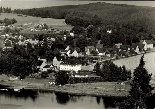 Ak Saaldorf Bad Lobenstein in Thüringen, Am Stausee der Bleiloch Saaletalsperre, Ort